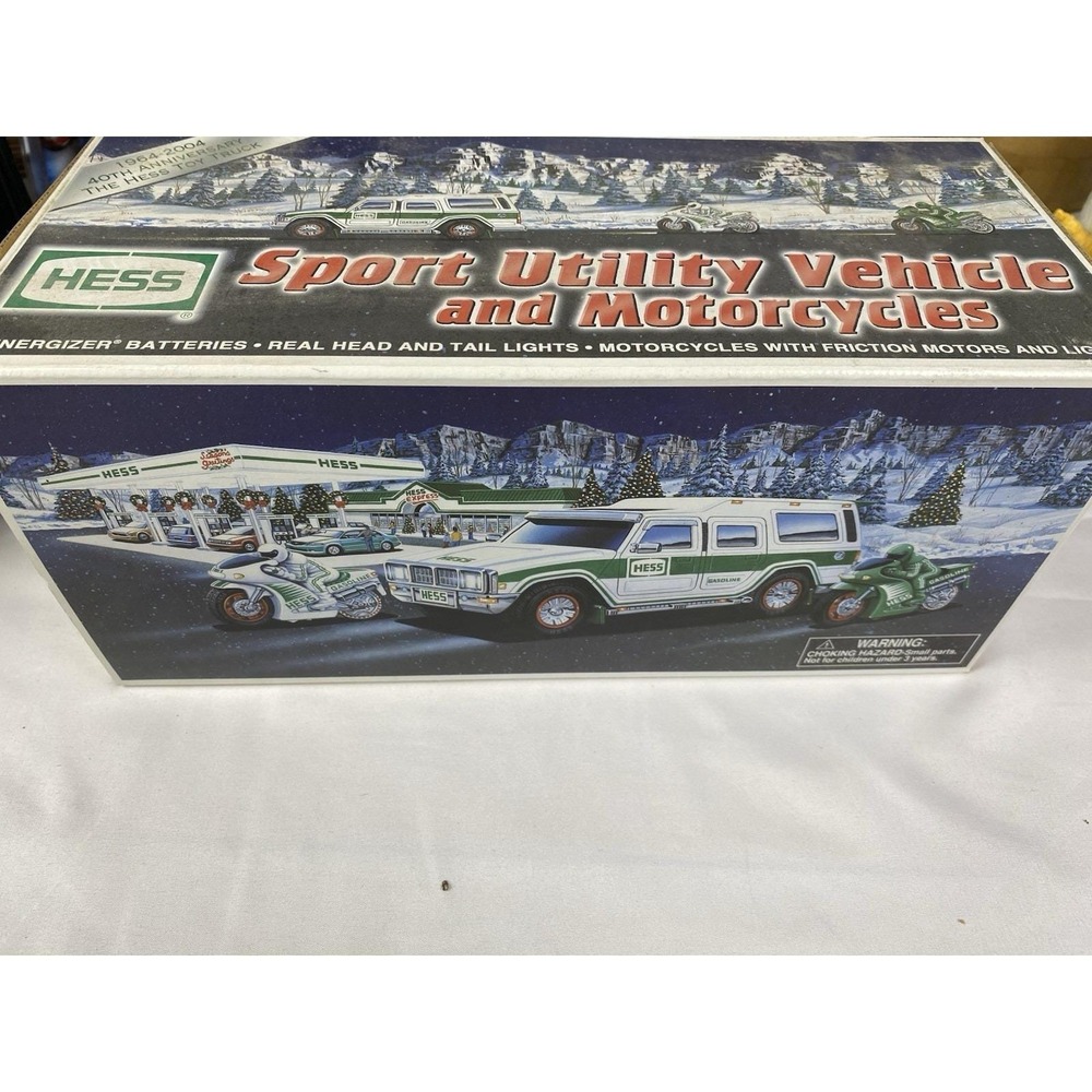 2004 Hess SUV Sport Utility Vehicle 2 Motorcycles Complete Untested w Box